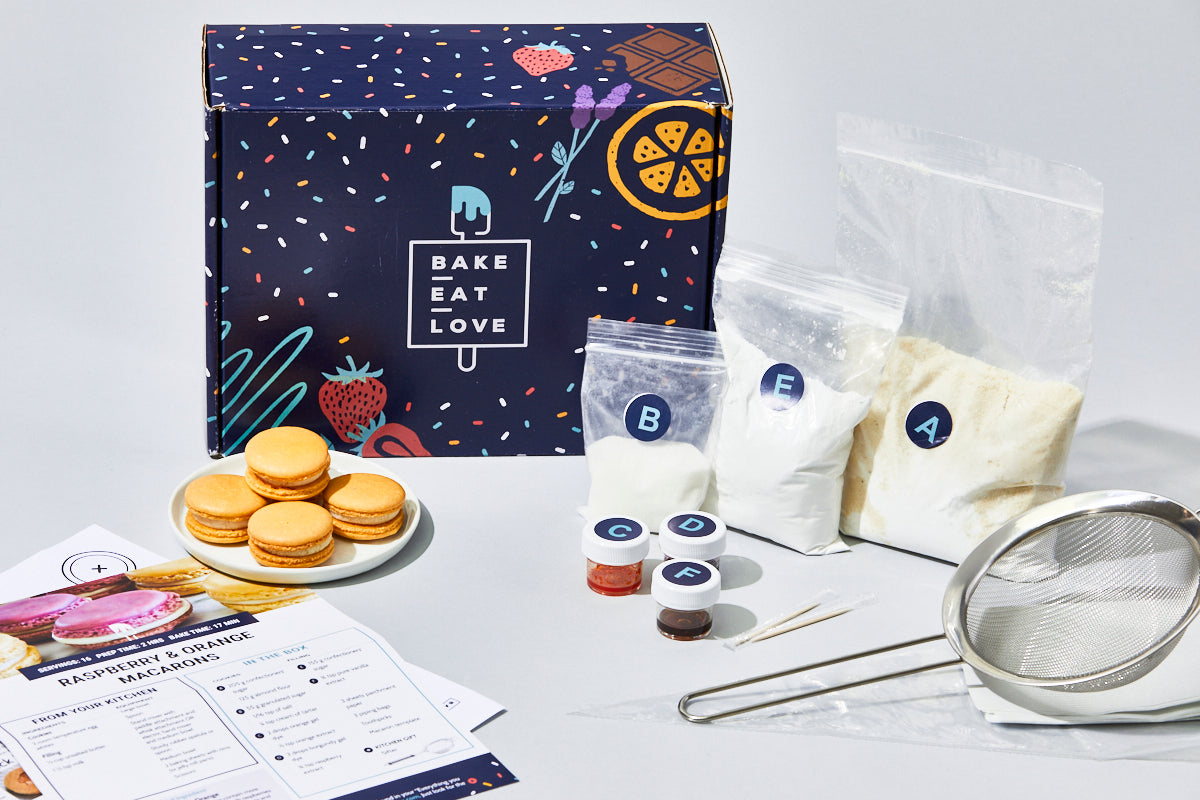 Macaron Baking Kit Contains Ingredients, a tool and resources