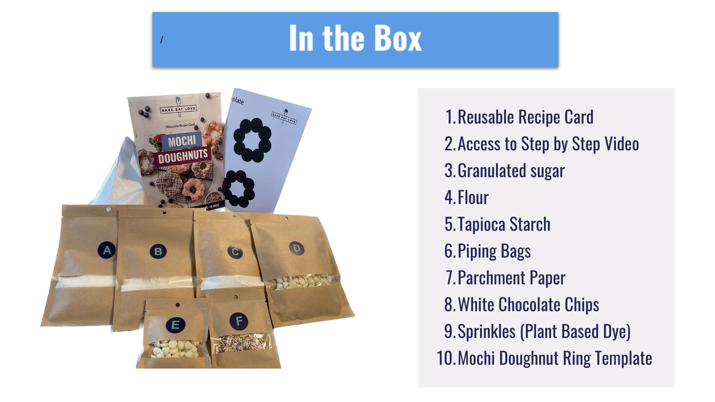 Kids' Mochi Doughnut Baking Kit | No artificial dyes | Eco friendly packaging